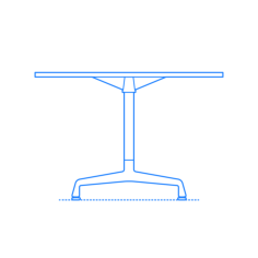 Furniture Dining Tables Eames Universal Table Round Laser Cut Svg File, Free Vectors File